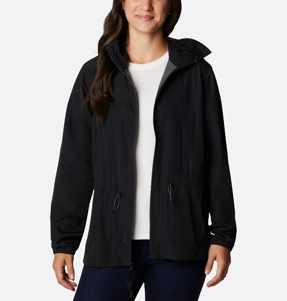 Columbia Wild Willow Windbreaker Black For Women's NZ41703 New Zealand